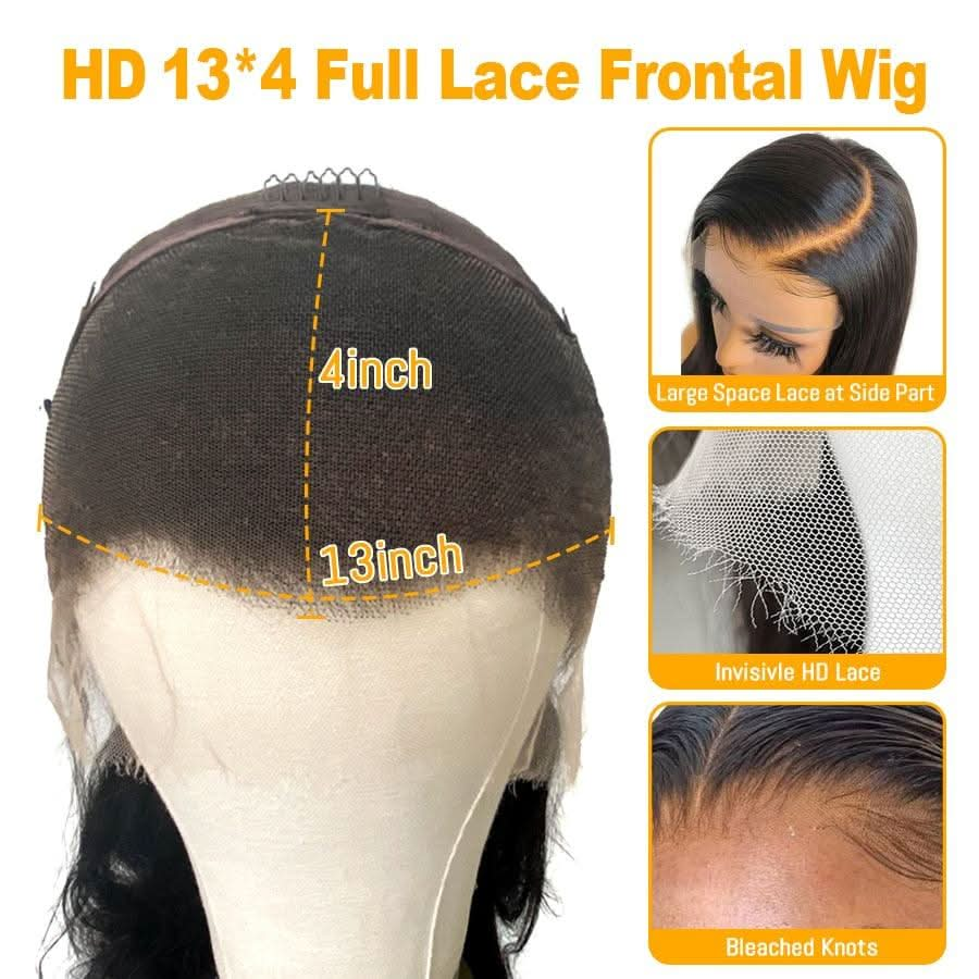 Deep curly 13x4 HD Lace 180% Density Full Frontal Wigs Pre-plucked Nature Hairline