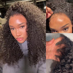 Kinky Curly 13x4 HD Lace 180% Density Full Frontal Wigs Pre-plucked Nature Hairline