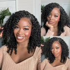 Kinky Curly 13x4 HD Lace 180% Density Full Frontal Wigs Pre-plucked Nature Hairline