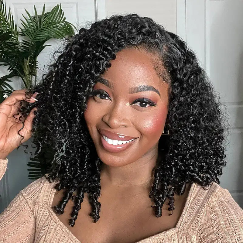 13X6 Afro&Kinky Curly Full Frontal Wig Pre Plucked Top1Hair Skinlike Real HD Lace180%Density
