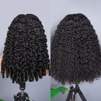Half wig Brianna Same Style Burmese Curly  Top One Hair Skinlike Real HD Lace 180%Density