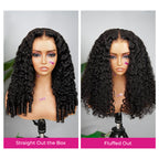Half wig Brianna Same Style Burmese Curly  Top One Hair Skinlike Real HD Lace 180%Density