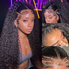 13X6 Deep Curly Full Frontal Wig Pre Plucked Top1Hair Skinlike Real HD Lace 200%Density