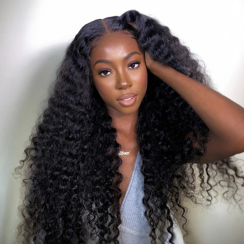 13X6 Deep Curly Full Frontal Wig Pre Plucked Top1Hair Skinlike Real HD Lace 200%Density