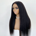 13X6 Kinky Straight Full Frontal Wig Pre Plucked Top1Hair Skinlike Real HD Lace180%Density