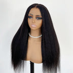 13X6 Kinky Straight Full Frontal Wig Pre Plucked Top1Hair Skinlike Real HD Lace180%Density