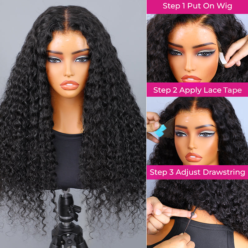13X6 Water Wave Full Frontal Wig Pre Plucked Top1Hair Skinlike Real HD Lace180%Density
