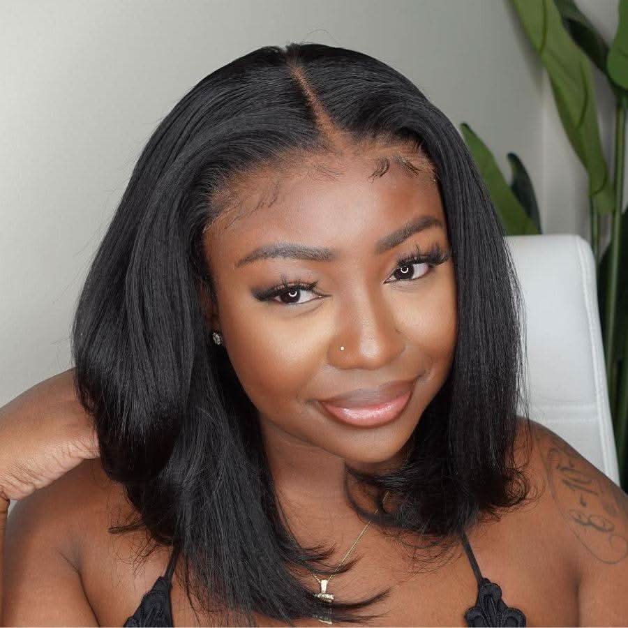 13X6 Yaki Full Frontal Wig Pre Plucked Top1Hair Skinlike Real HD Lace 200%Density