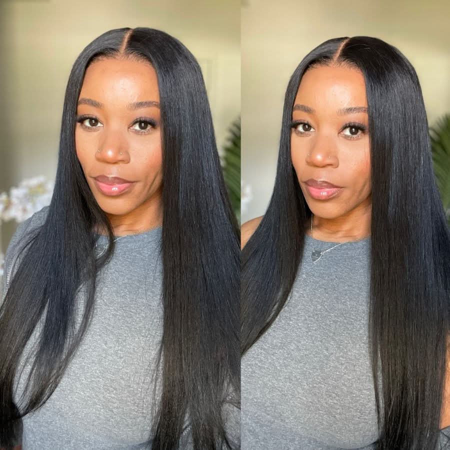 13X6 Yaki Full Frontal Wig Pre Plucked Top1Hair Skinlike Real HD Lace 200%Density