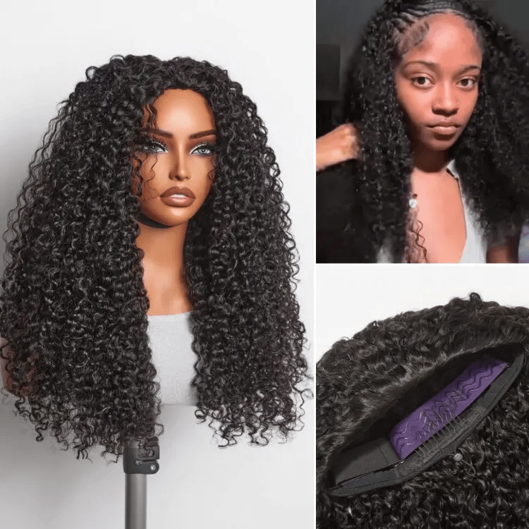Half wig Brianna Same Style Burmese Curly  Top One Hair Skinlike Real HD Lace 180%Density