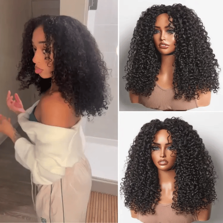 Half wig Brianna Same Style Burmese Curly  Top One Hair Skinlike Real HD Lace 180%Density