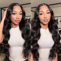 Body wave 13x4 HD Lace 180% Density Full Frontal Wigs Pre-plucked Nature Hairline