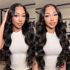 Body wave 13x4 HD Lace 180% Density Full Frontal Wigs Pre-plucked Nature Hairline