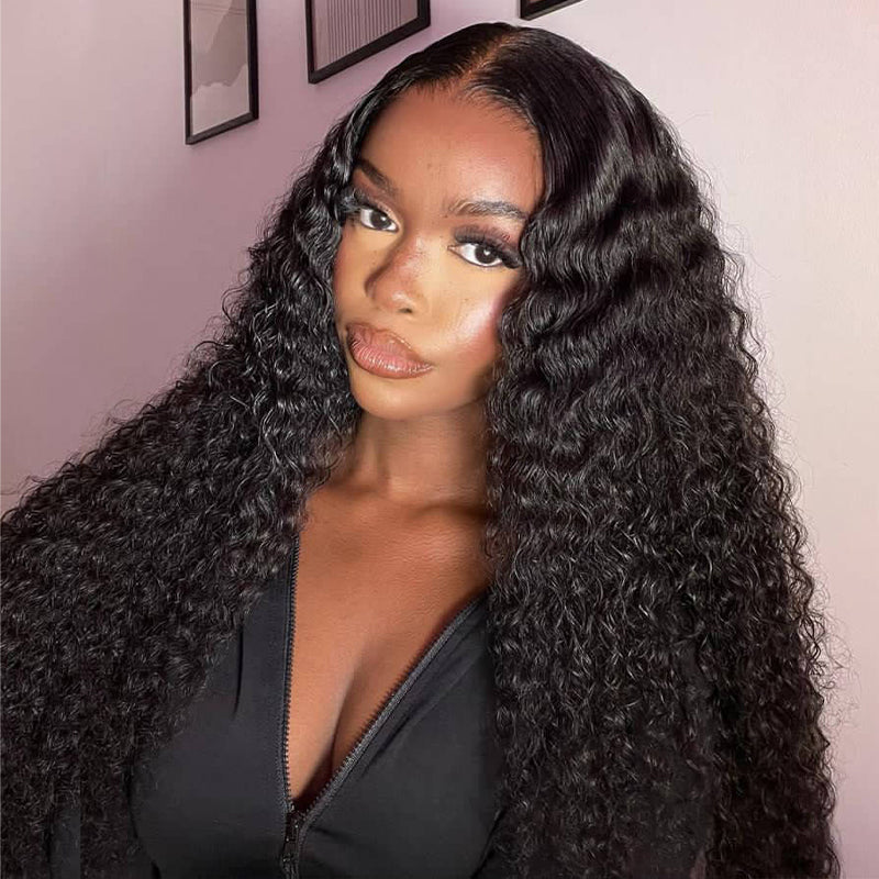 Water wave 13x4 HD Lace 180% Density Full Frontal Wigs Pre-plucked Nature Hairline