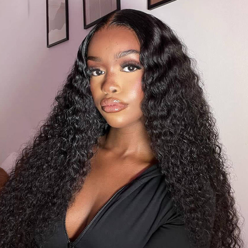 Water wave 13x4 HD Lace 180% Density Full Frontal Wigs Pre-plucked Nature Hairline