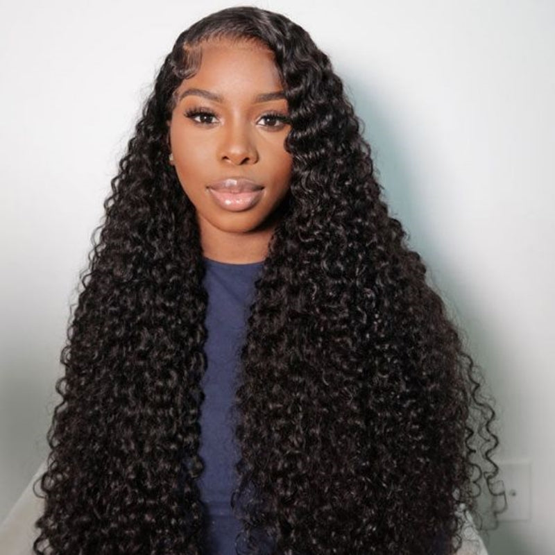 Water wave 13x4 HD Lace 180% Density Full Frontal Wigs Pre-plucked Nature Hairline