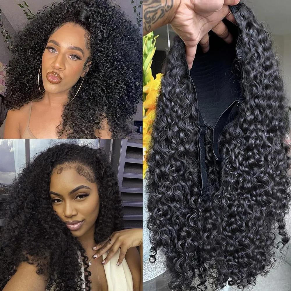 Burmese curly HD Lace 180%Density 13X6 Full Frontal Wig Silk Straight Pre Plucked