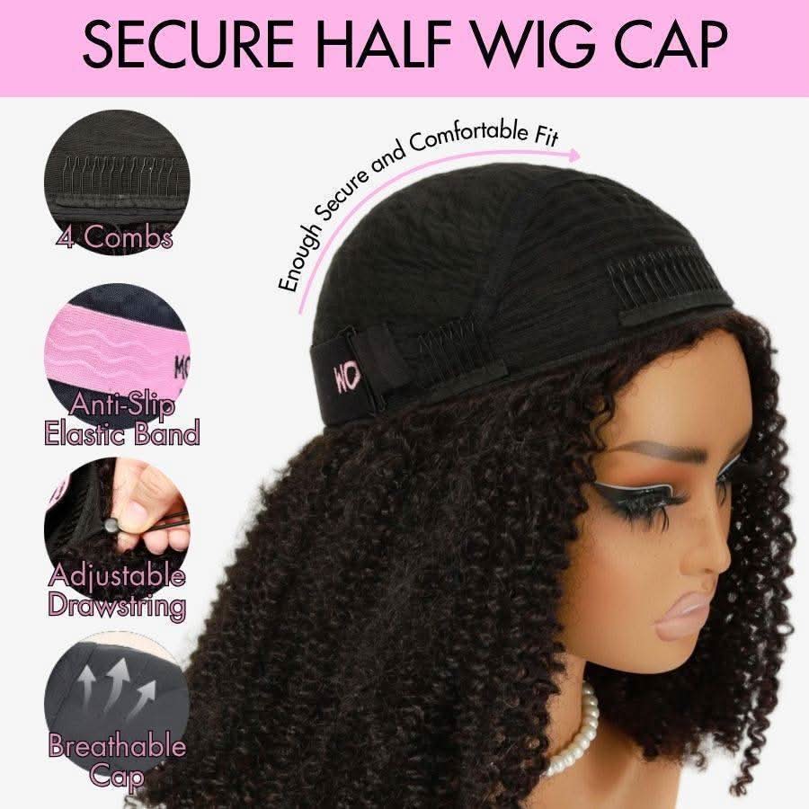 Half wig Brianna Same Style Yaki Top One Hair Skinlike Real HD Lace 180%Density