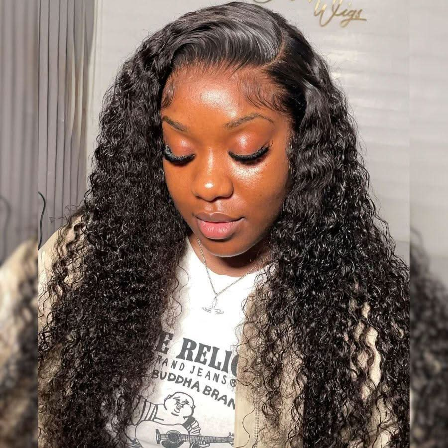 Straight 13x4 HD Lace 180%Density Full Frontal Wigs Pre-plucked Nature Hairline