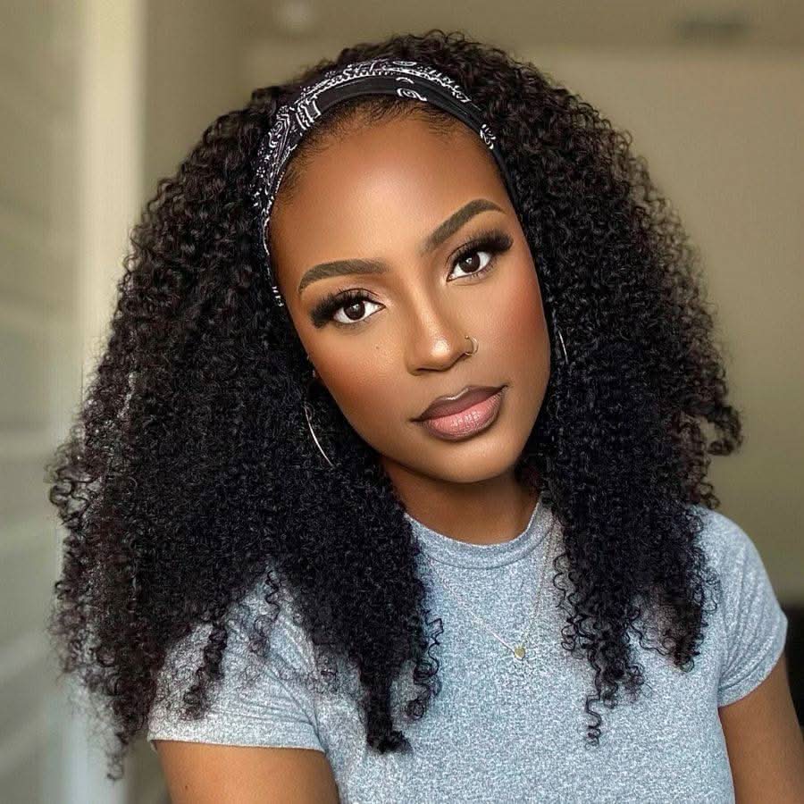 Half wig Brianna Same Style Kinky Curly Top One Hair Skinlike Real HD Lace 180%Density