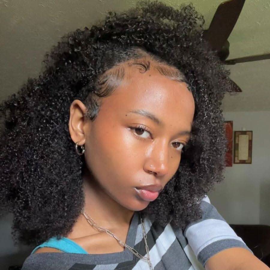 Half wig Brianna Same Style Kinky Curly Top One Hair Skinlike Real HD Lace 180%Density