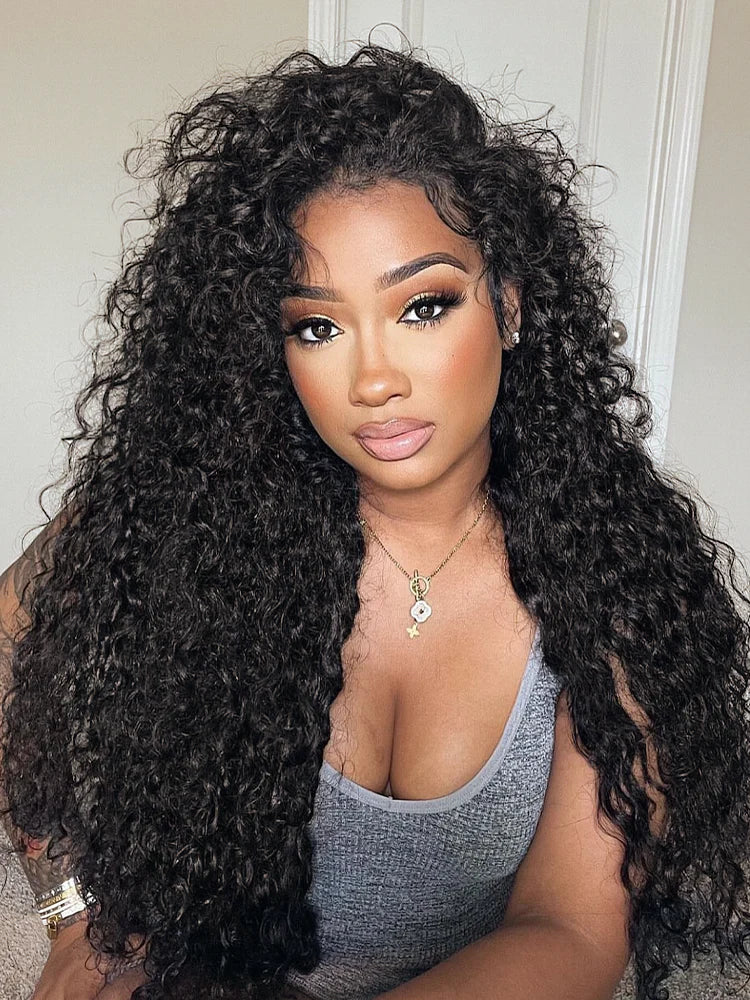 Half wig Brianna Same Style Water Wave Top One Hair Skinlike Real HD Lace 180%Density