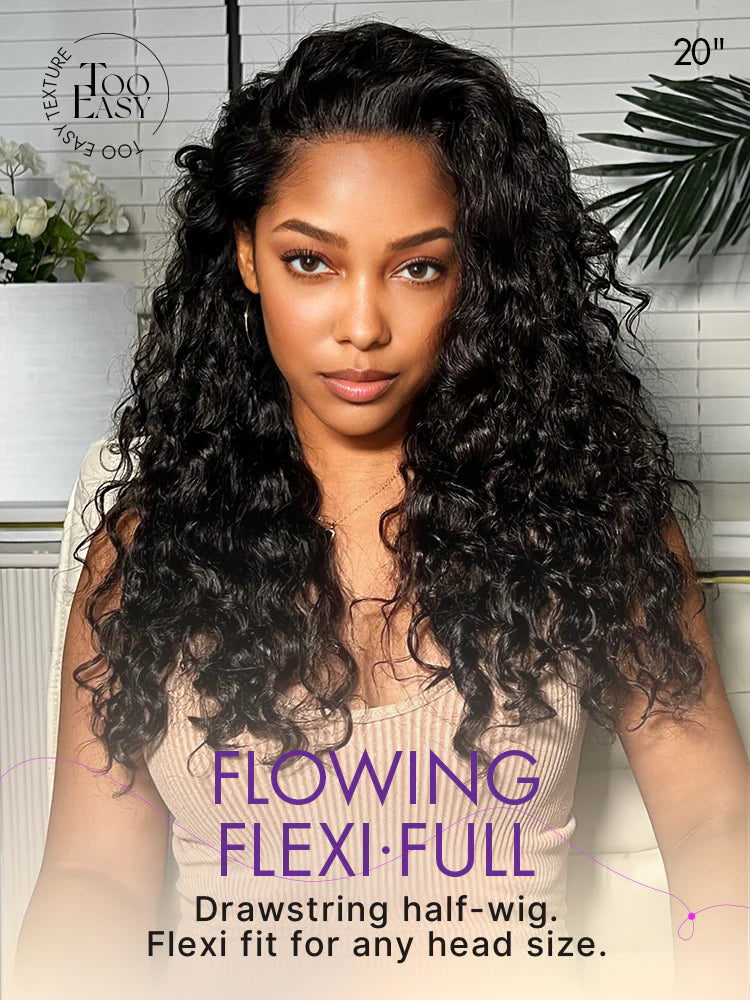 Half wig Brianna Same Style Water Wave Top One Hair Skinlike Real HD Lace 180%Density