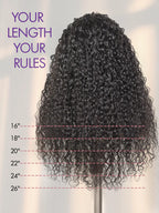 Half wig Brianna Same Style Water Wave Top One Hair Skinlike Real HD Lace 180%Density