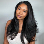 Half wig Brianna Same Style Yaki Top One Hair Skinlike Real HD Lace 180%Density