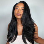 Half wig Brianna Same Style Yaki Top One Hair Skinlike Real HD Lace 180%Density